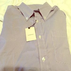 NWT ALLEN RIDLEY Oxford Button up long sleeve SZ L